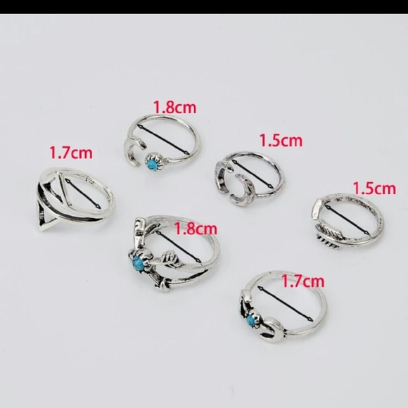 Bono chic 6 pcs ring set. - Picture 3 of 4
