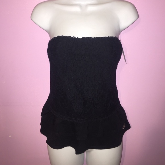 Brand New with Tag Hollister Lace Strapless Top