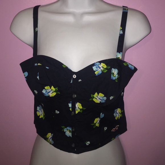 Brand New w/ Tag Hollister Floral Crop Corset Top