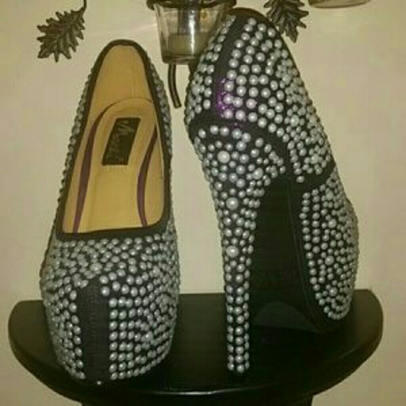 Sold @Ⓜercari... Purple beaded platform pump heel - Picture 2 of 4