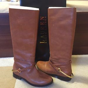 Ralph Lauren Leather Stirrup Riding Boot