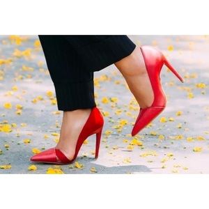 Zara Red Asymmetric Court Shoes!