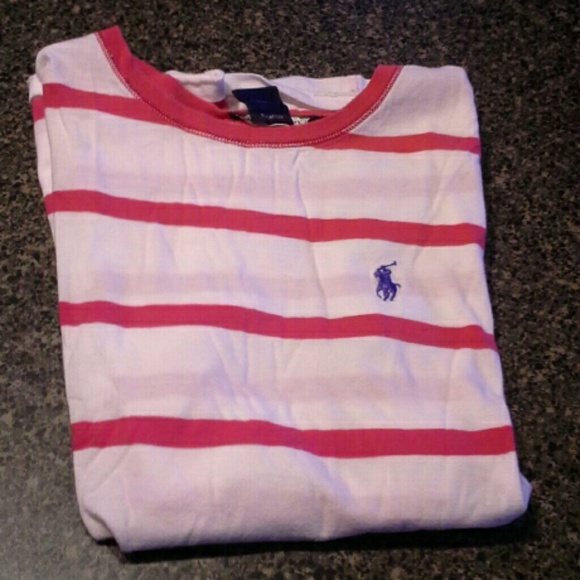 Red Striped Ralph Lauren Tee