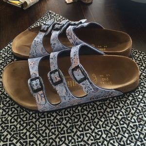 Papillio by Birkenstock Size 37 Floral Sandals