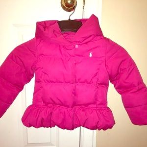 RALPH LAUREN PUFFER PILLOW COLLAR TODDLER JACKET