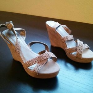 Suede Studded Sandals