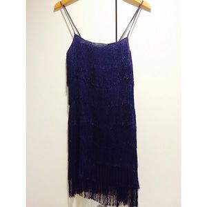 1920s Flapper Style Fringe Dress
