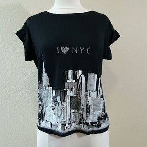 Black I Love NYC tee