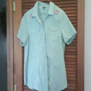 Western ss bit & bridle ladies shirt
