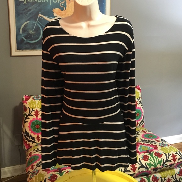 Striped Peplum Blouse