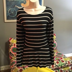 Striped Peplum Blouse