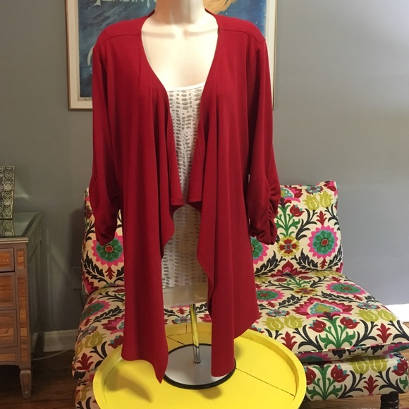 Red Waterfall Cardigan
