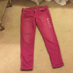 American Eagle Pink Jegging Ankle Pants