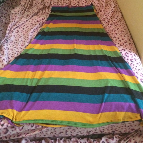 Multi Colored Maxi Skirt