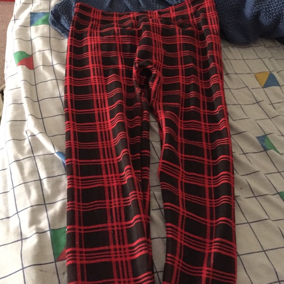 Black and red leggings