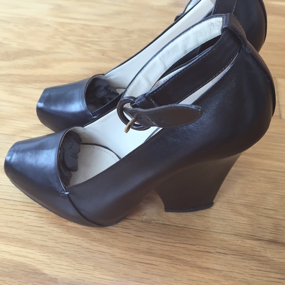 YSL open toe black wedges 38 - Picture 3 of 4