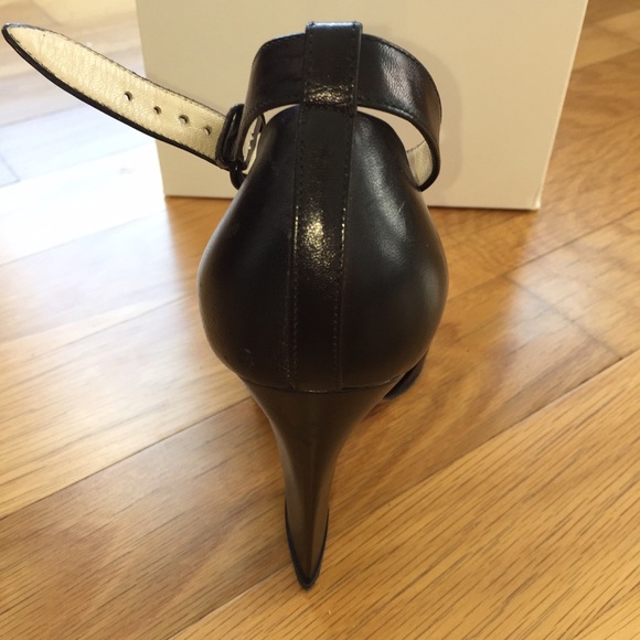 YSL open toe black wedges 38 - Picture 4 of 4