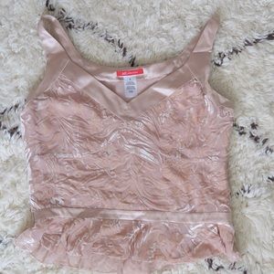 Pink Anne Klein Velvet Cami top, size 8, 30% silk