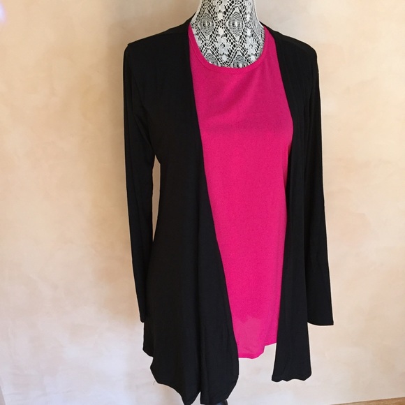 Sweaters - OPEN BLACK CARDIGAN