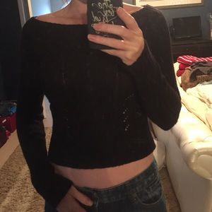 Black cropped sweater