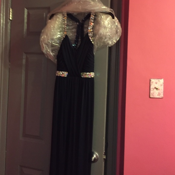 Macy's Dresses Navy Blue Prom Dress Poshmark
