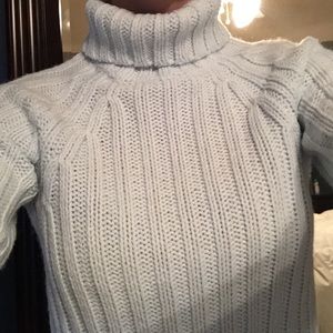 Light blue turtleneck sweater