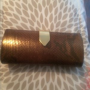 Banana Republic Bronze with Gold Accent Clutch