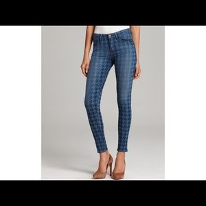 Hudson Krista Super skinny houndstooth 26