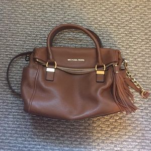 Brown cross body purse