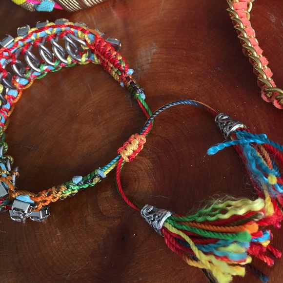 Super colorful set of 2 bracelets adjustable - Picture 2 of 2