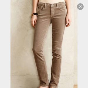 AG Stevie Slim Fit Khaki Corduroy Pants