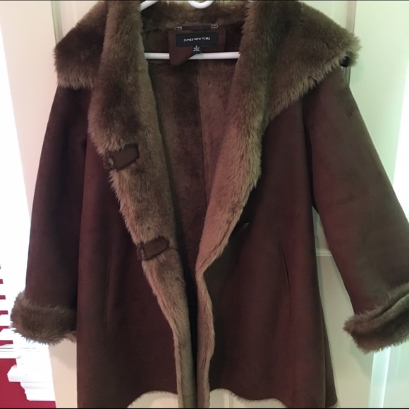 Jones New York faux suede coat - Picture 3 of 4