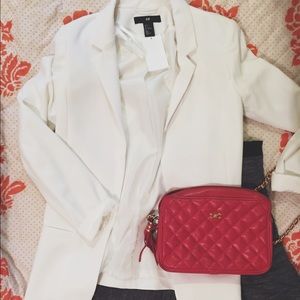 H&M White Classic Blazer