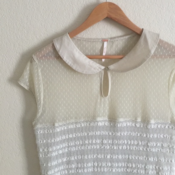 {Free People} Cap Sleeve Blouse