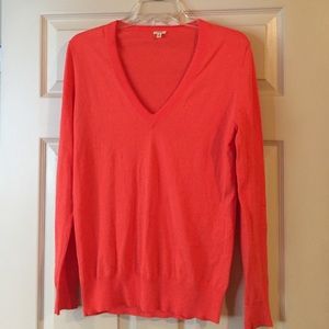 Just reduced!!! Coral J. Crew V-neck sweater