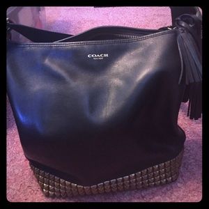 Coach gold studded bag