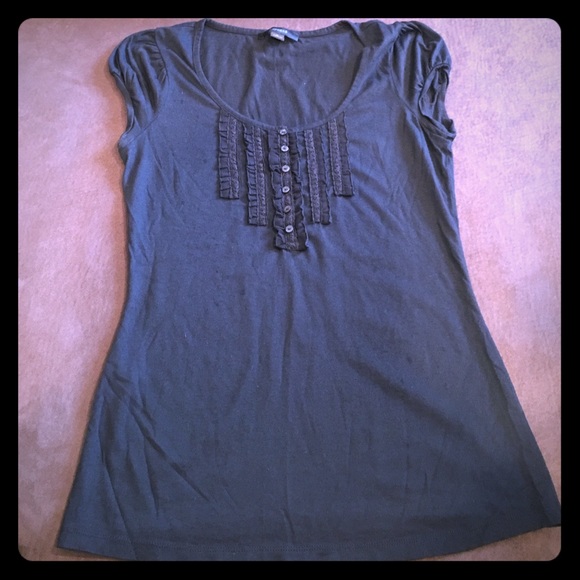 Express black short sleeve top