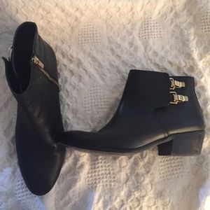 Black Sam Edelman Booties with Gold Hardware