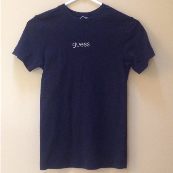Guess rhinestone logo tee
