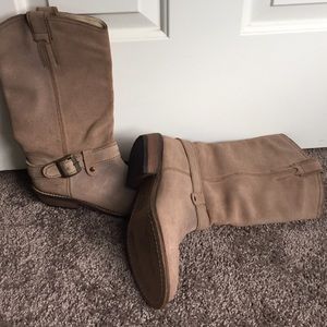 Steve Madden tan brush look boots