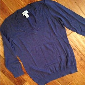 Loft Purple/Blue 3/4 length sleeve sweater