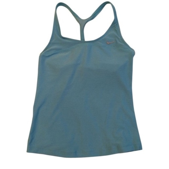 Nike FITDRY racerback workout tank in Aqua