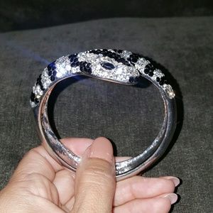 Rhinestone snake bangle