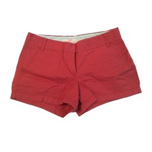J. Crew 3" Red Broken-in Chino Shorts