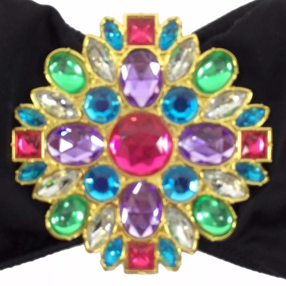 SOLD 🌻 Victoria's Secret Black Jewel Bikini Top - Picture 3 of 4