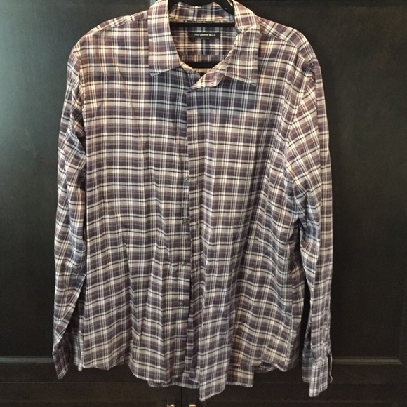 Purple checkered John Varvatos button up