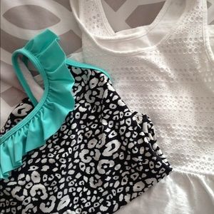 Bundle of dress and bathing suit on hold