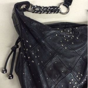 Leather studded Hobo