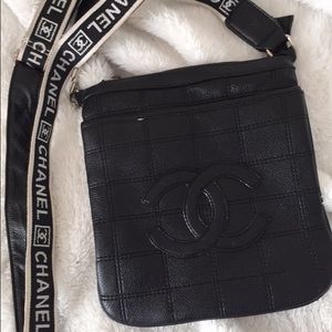 Black Leather CHANEL Crossbody