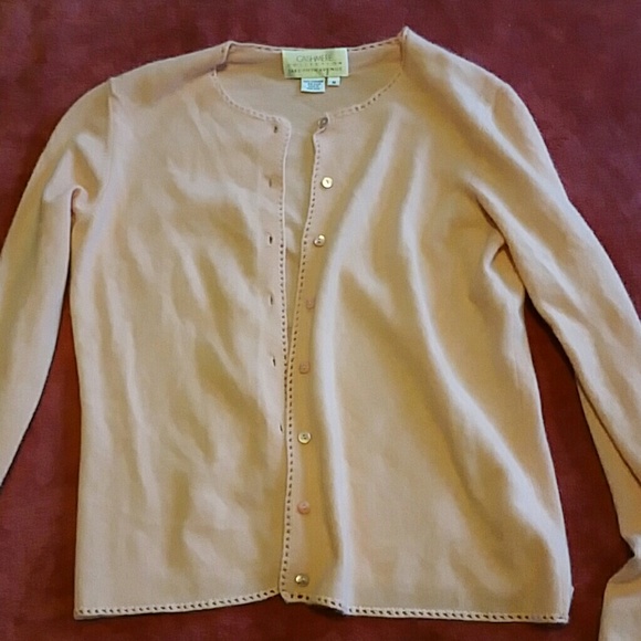 Saks 100% Cashmere light pink sweater